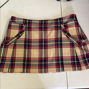 Vera Wang Princess plaid swing a-line mini skirt ❤️ size 11